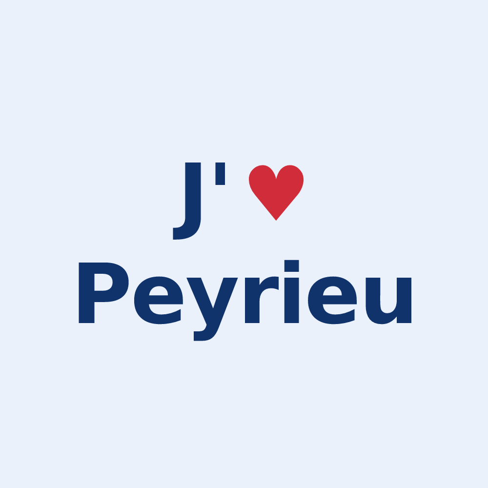 Sticker personnalisé Peyrieu — design J'aime Peyrieu
