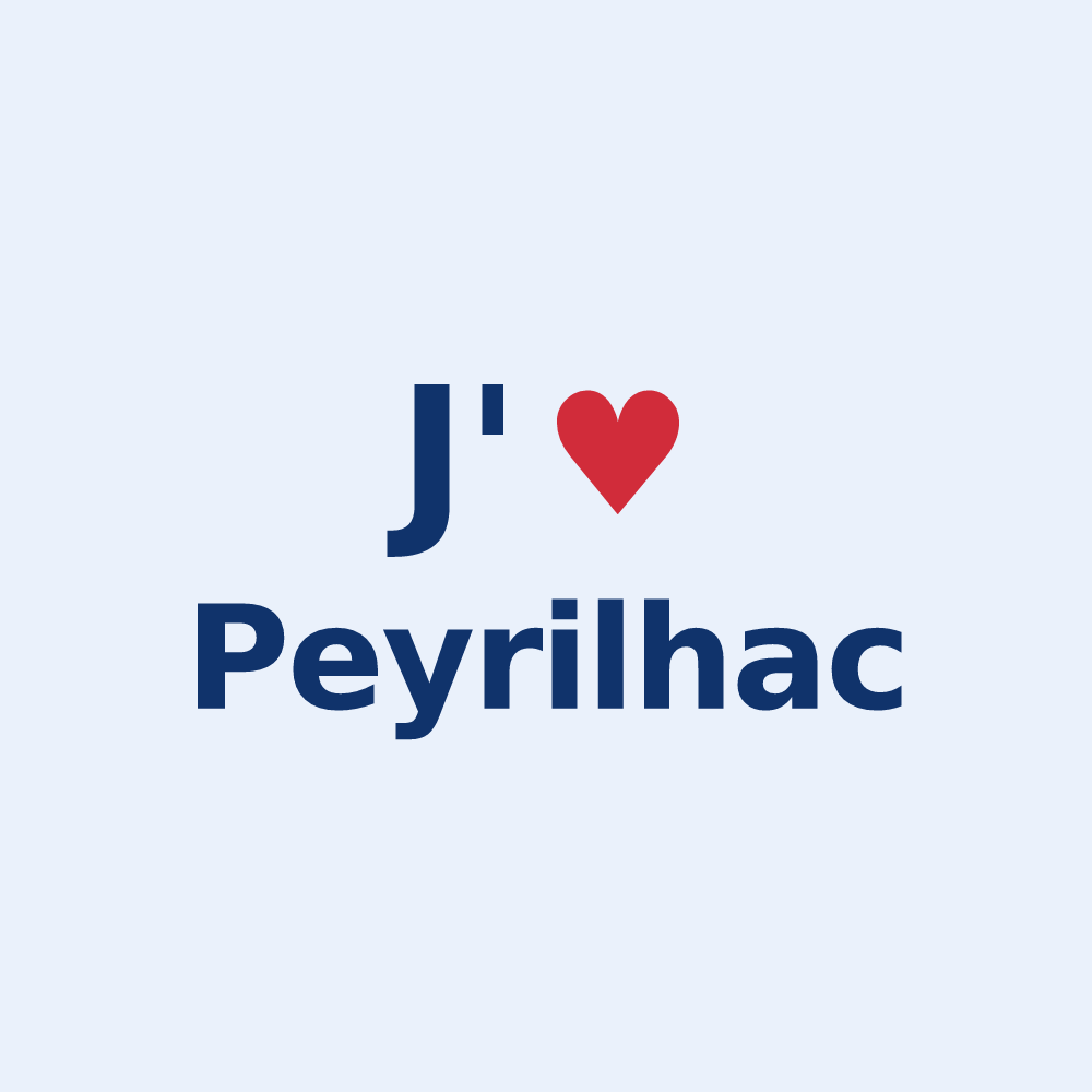 Sticker personnalisé Peyrilhac — design J'aime Peyrilhac