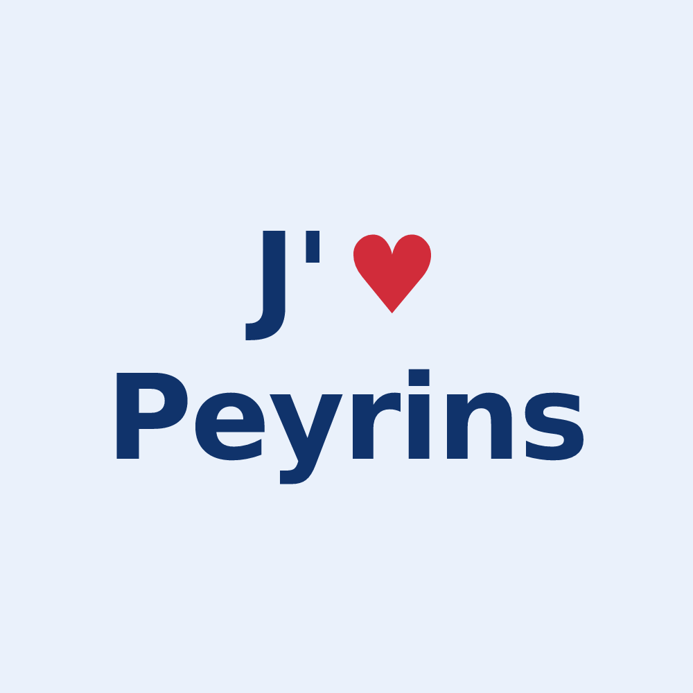 Sticker personnalisé Peyrins — design J'aime Peyrins