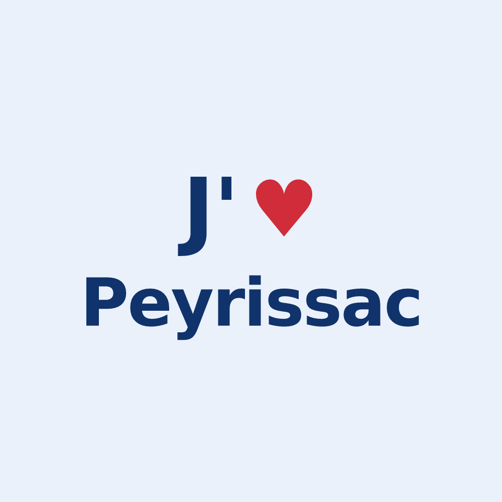 Sticker personnalisé Peyrissac — design J'aime Peyrissac