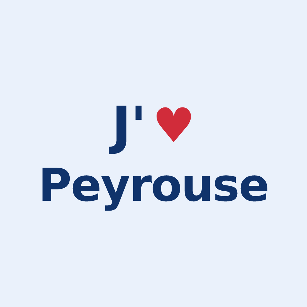 Sticker personnalisé Peyrouse — design J'aime Peyrouse