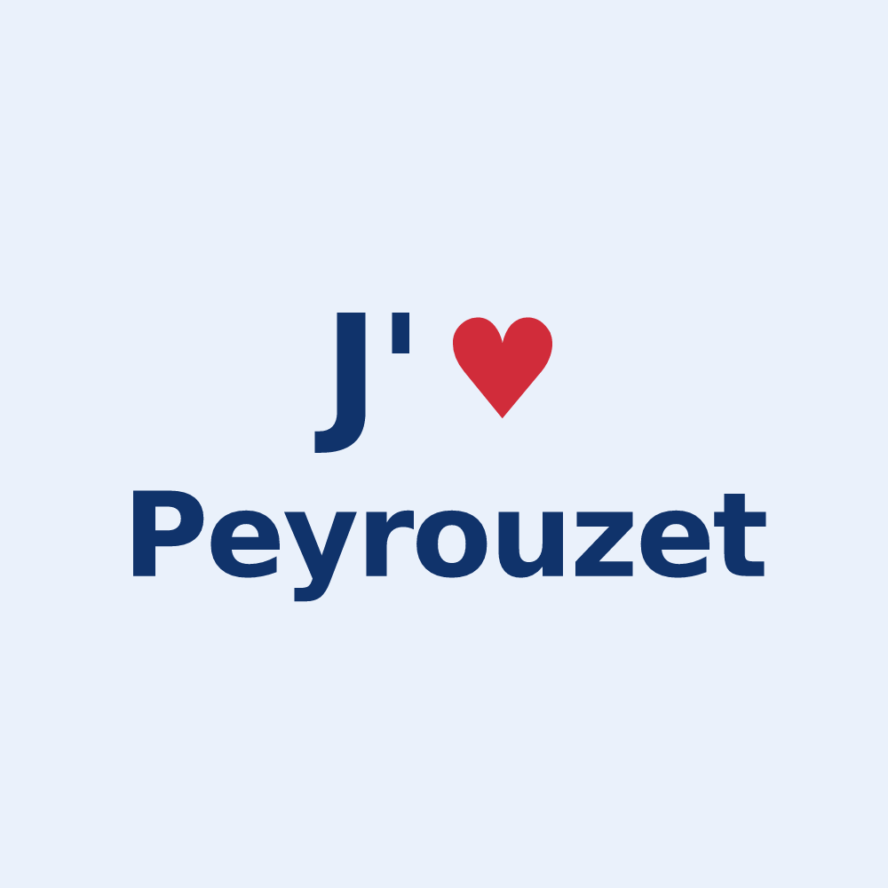 Sticker personnalisé Peyrouzet — design J'aime Peyrouzet