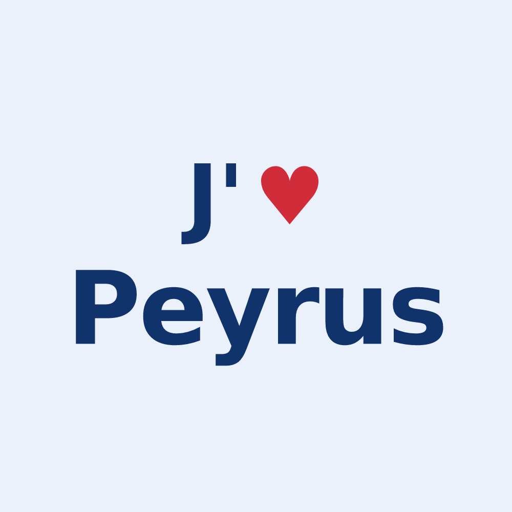 Sticker personnalisé Peyrus — design J'aime Peyrus