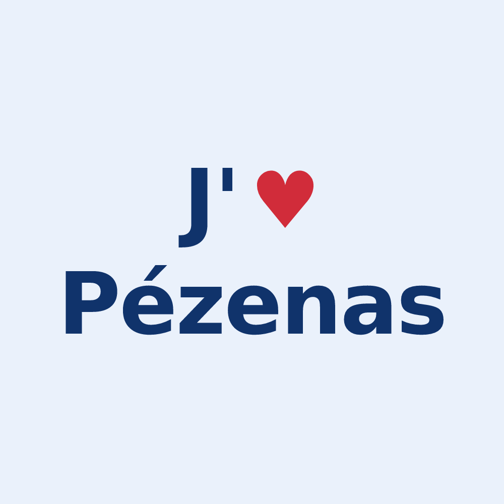 Sticker personnalisé Pézenas — design J'aime Pézenas