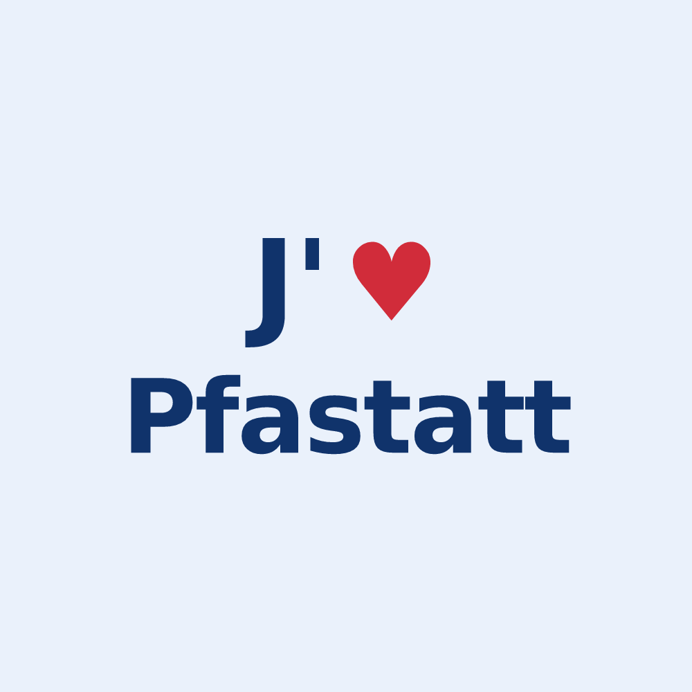 Sticker personnalisé Pfastatt — design J'aime Pfastatt