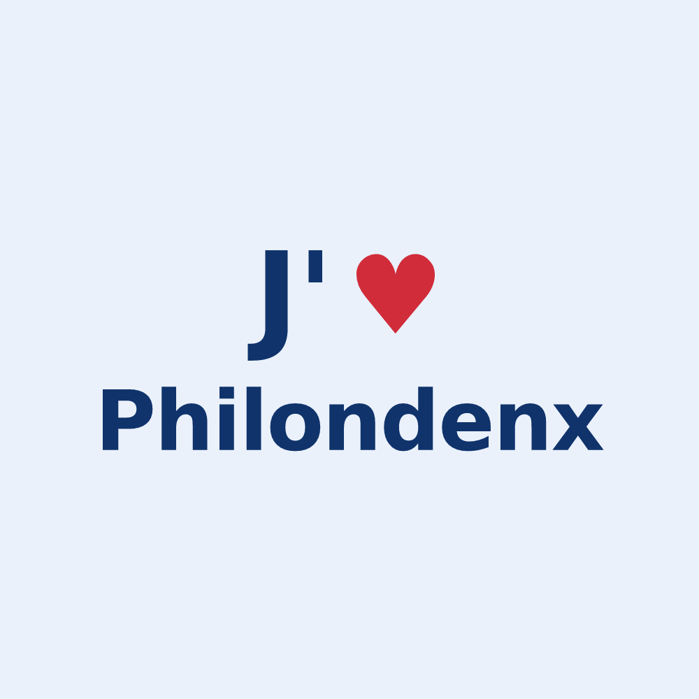Sticker personnalisé Philondenx — design J'aime Philondenx