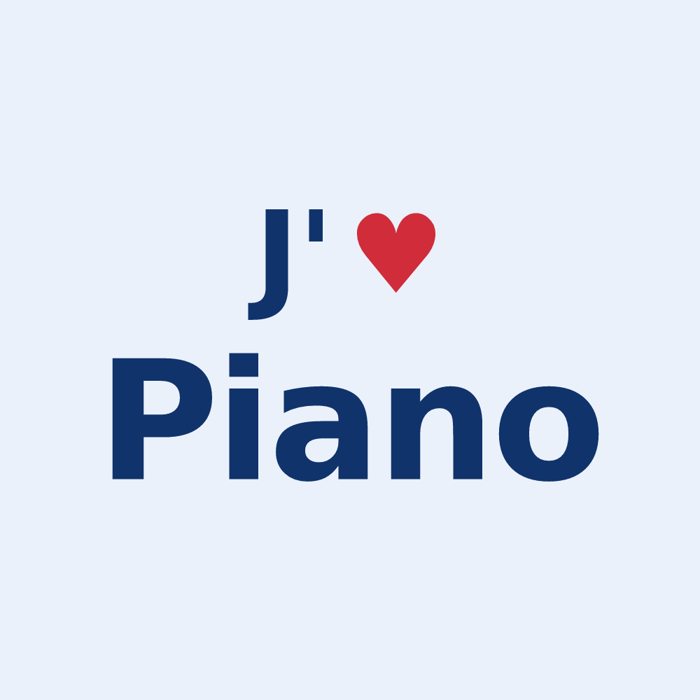 Sticker personnalisé Piano — design J'aime Piano