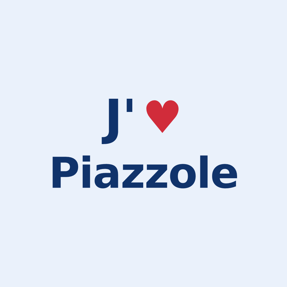 Sticker personnalisé Piazzole — design J'aime Piazzole