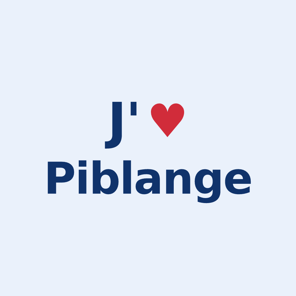 Sticker personnalisé Piblange — design J'aime Piblange