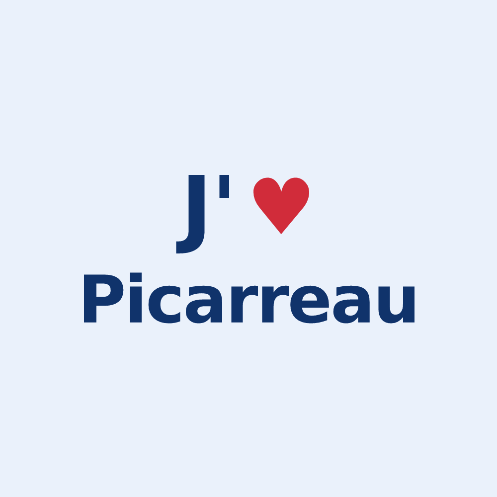 Sticker personnalisé Picarreau — design J'aime Picarreau