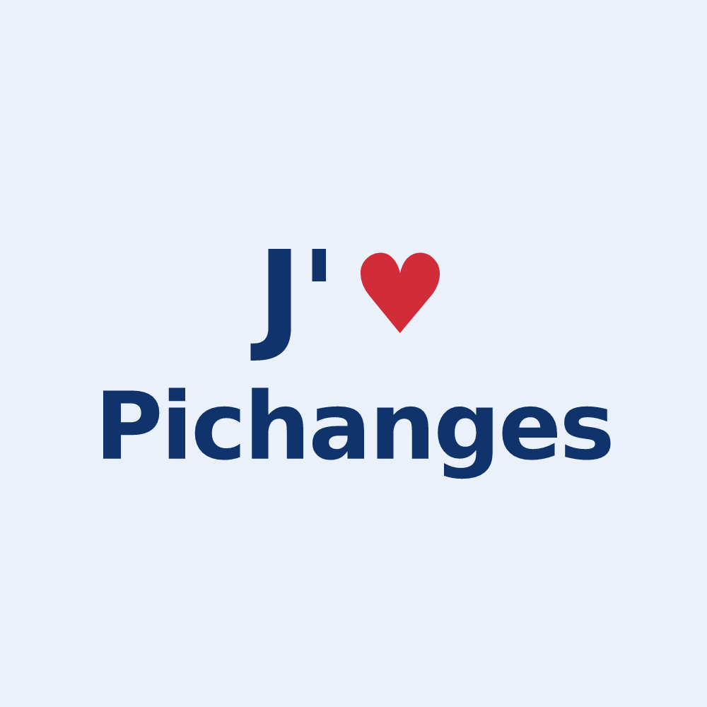 Sticker personnalisé Pichanges — design J'aime Pichanges