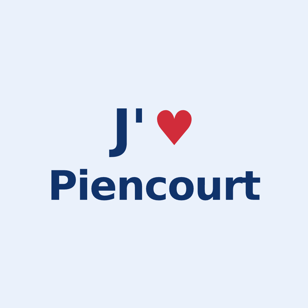 Sticker personnalisé Piencourt — design J'aime Piencourt
