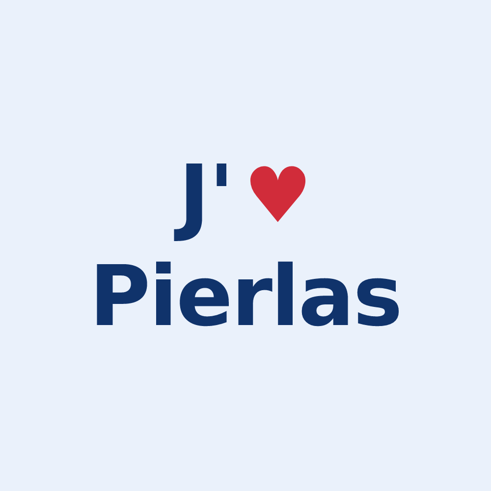 Sticker personnalisé Pierlas — design J'aime Pierlas
