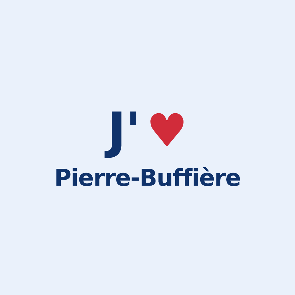 Sticker personnalisé Pierre-Buffière — design J'aime Pierre-Buffière