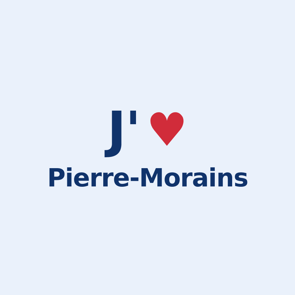 Sticker personnalisé Pierre-Morains — design J'aime Pierre-Morains