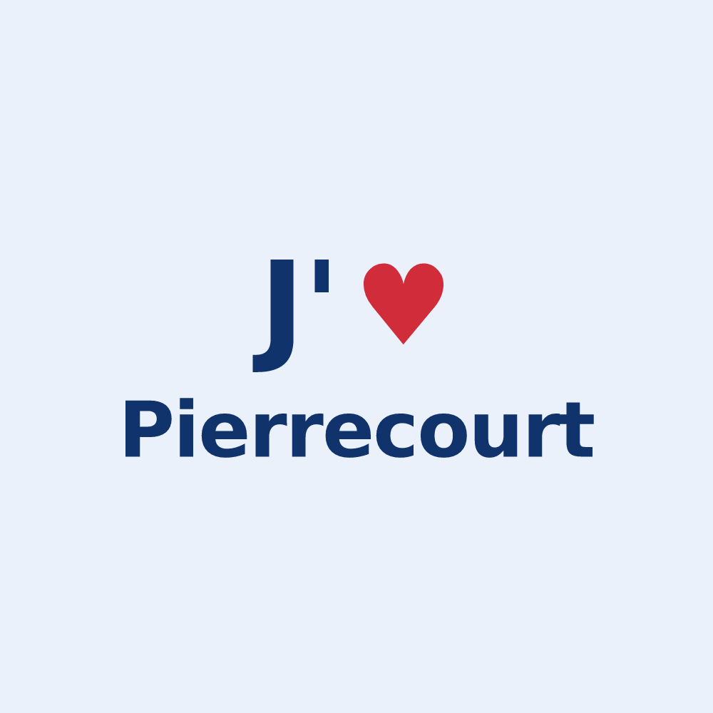 Sticker personnalisé Pierrecourt — design J'aime Pierrecourt