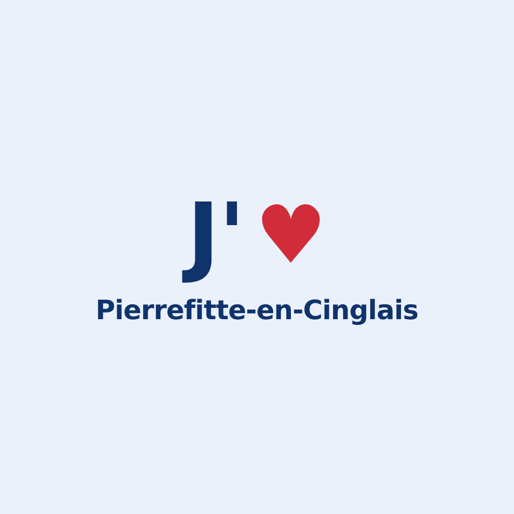 Sticker personnalisé Pierrefitte-en-Cinglais — design J'aime Pierrefitte-en-Cinglais