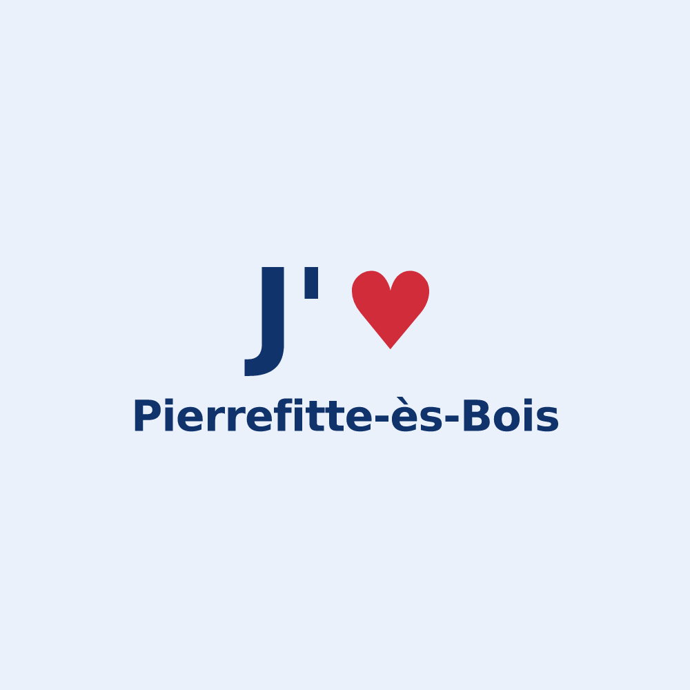 Sticker personnalisé Pierrefitte-ès-Bois — design J'aime Pierrefitte-ès-Bois