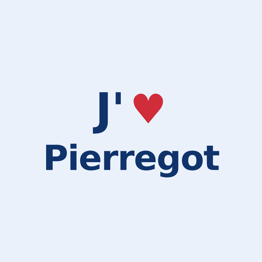 Sticker personnalisé Pierregot — design J'aime Pierregot