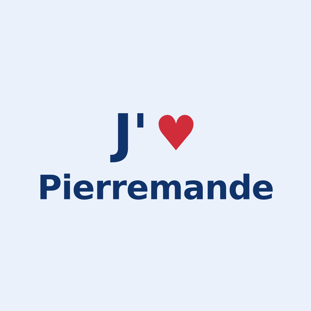 Sticker personnalisé Pierremande — design J'aime Pierremande