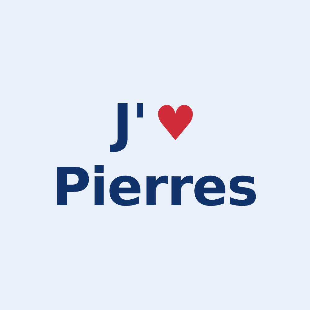 Sticker personnalisé Pierres — design J'aime Pierres
