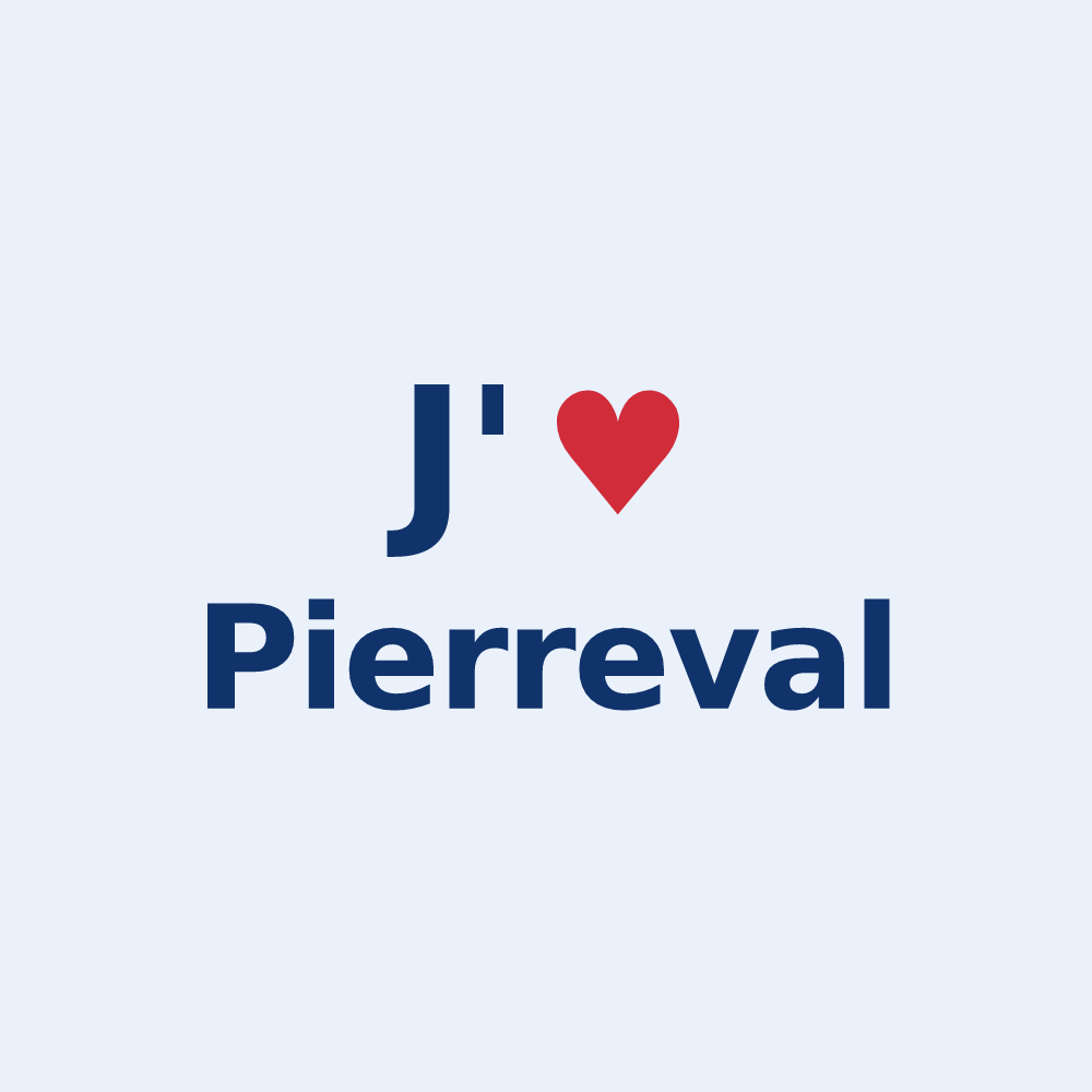 Sticker personnalisé Pierreval — design J'aime Pierreval