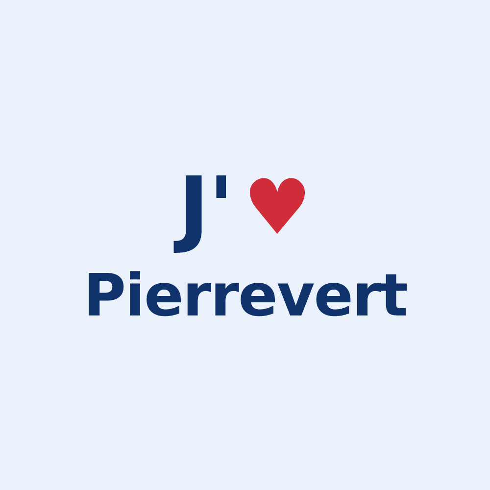 Sticker personnalisé Pierrevert — design J'aime Pierrevert