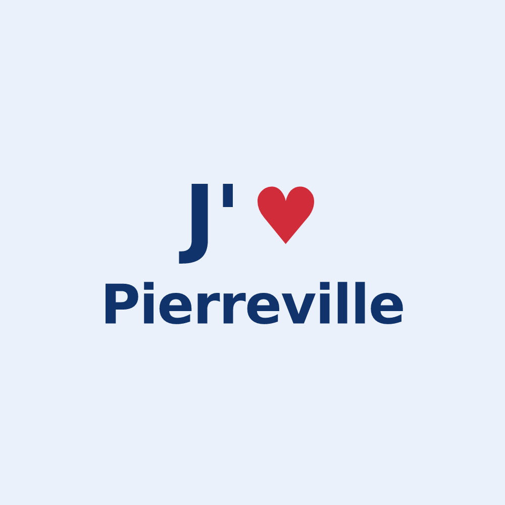 Sticker personnalisé Pierreville — design J'aime Pierreville