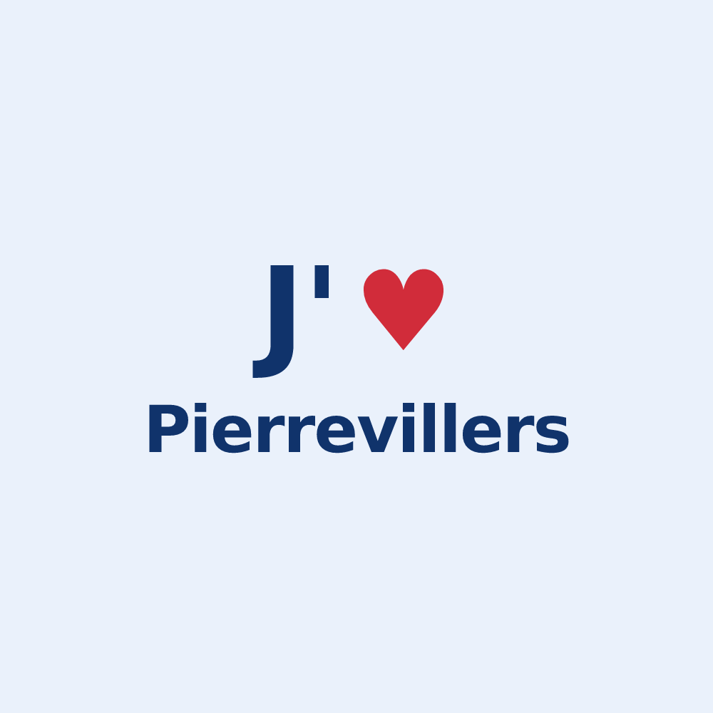 Sticker personnalisé Pierrevillers — design J'aime Pierrevillers