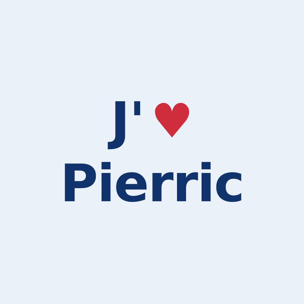 Sticker personnalisé Pierric — design J'aime Pierric