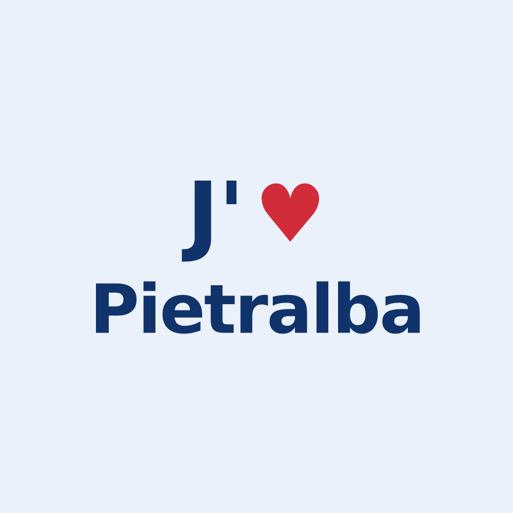 Sticker personnalisé Pietralba — design J'aime Pietralba