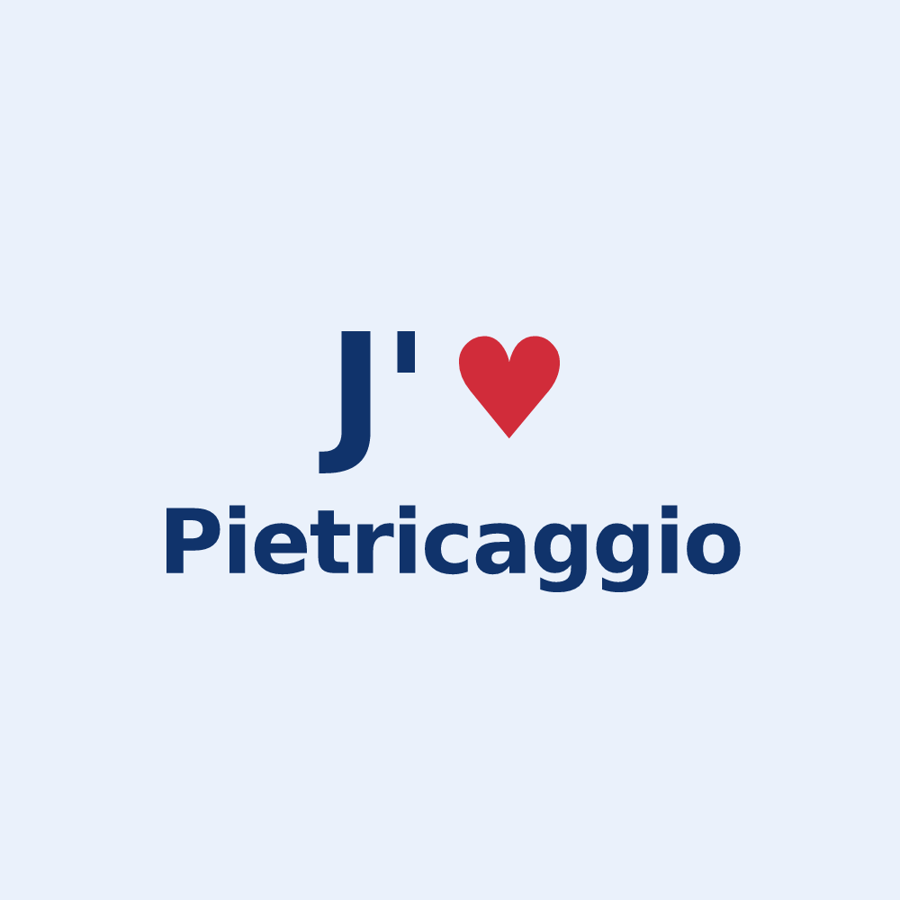 Sticker personnalisé Pietricaggio — design J'aime Pietricaggio