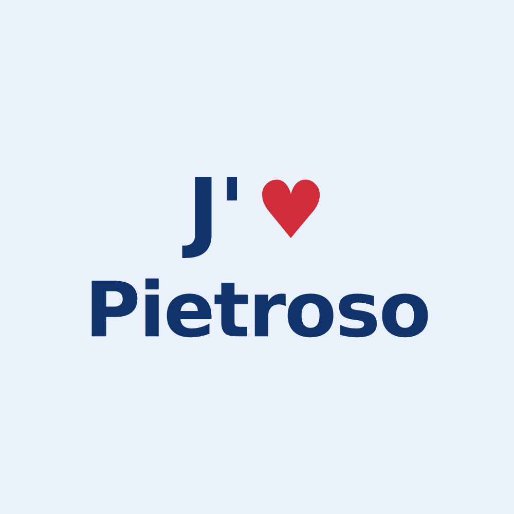 Sticker personnalisé Pietroso — design J'aime Pietroso