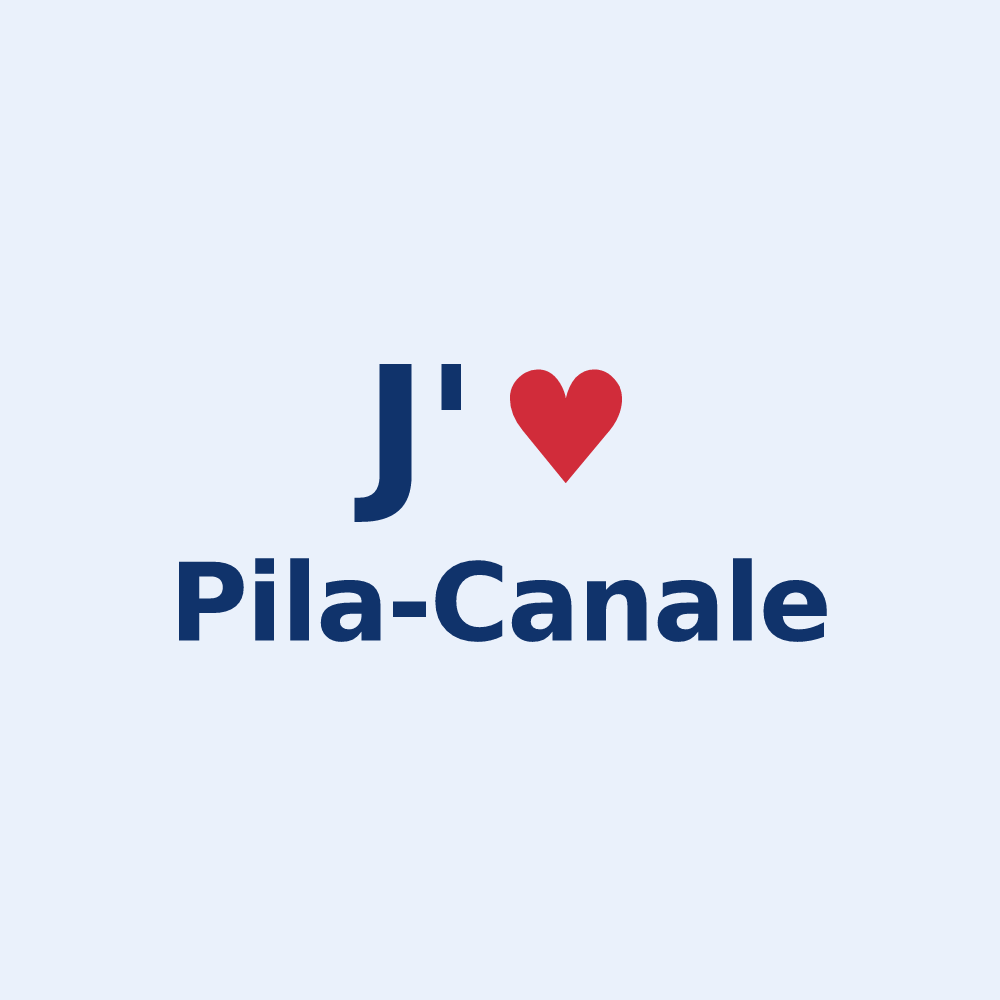 Sticker personnalisé Pila-Canale — design J'aime Pila-Canale