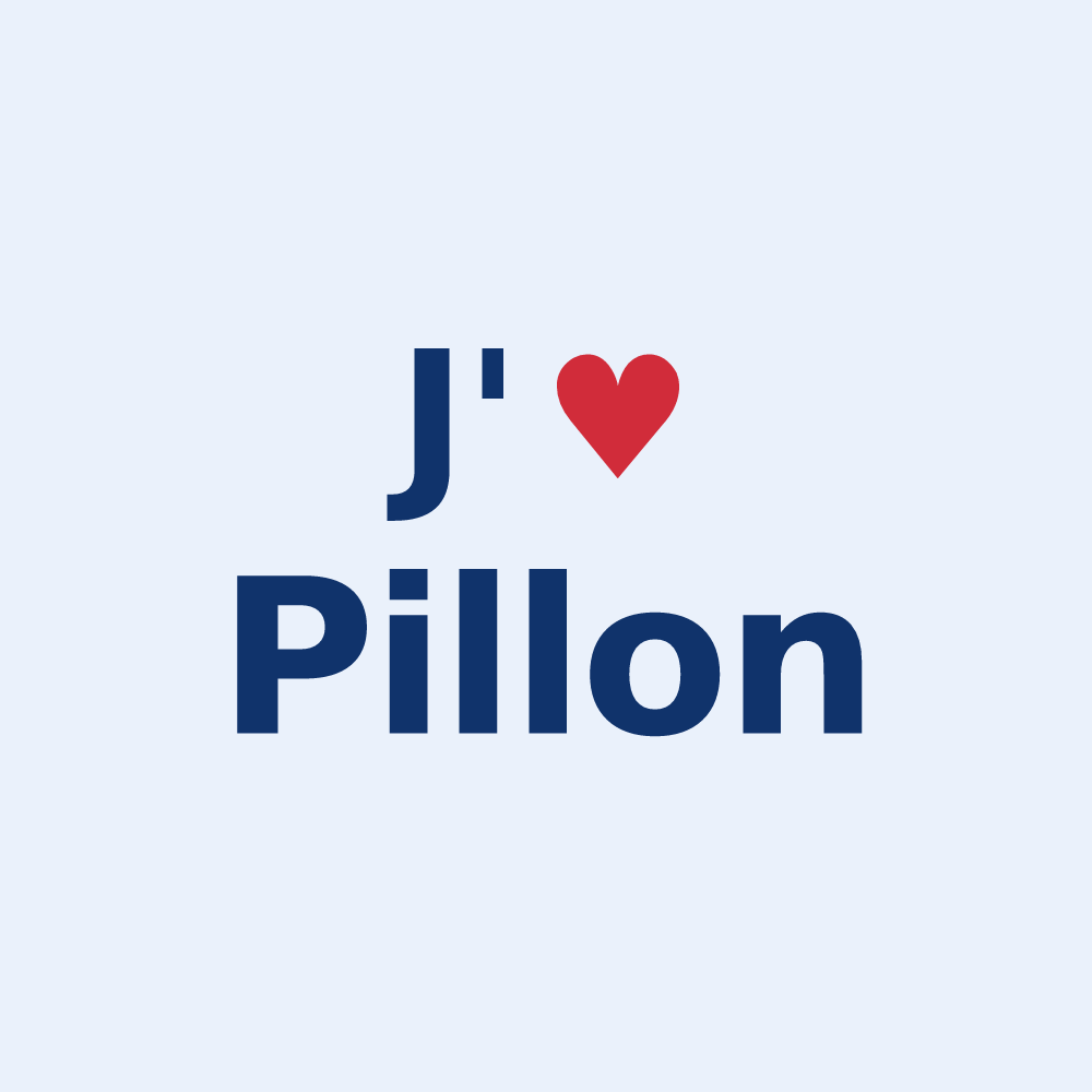Sticker personnalisé Pillon — design J'aime Pillon