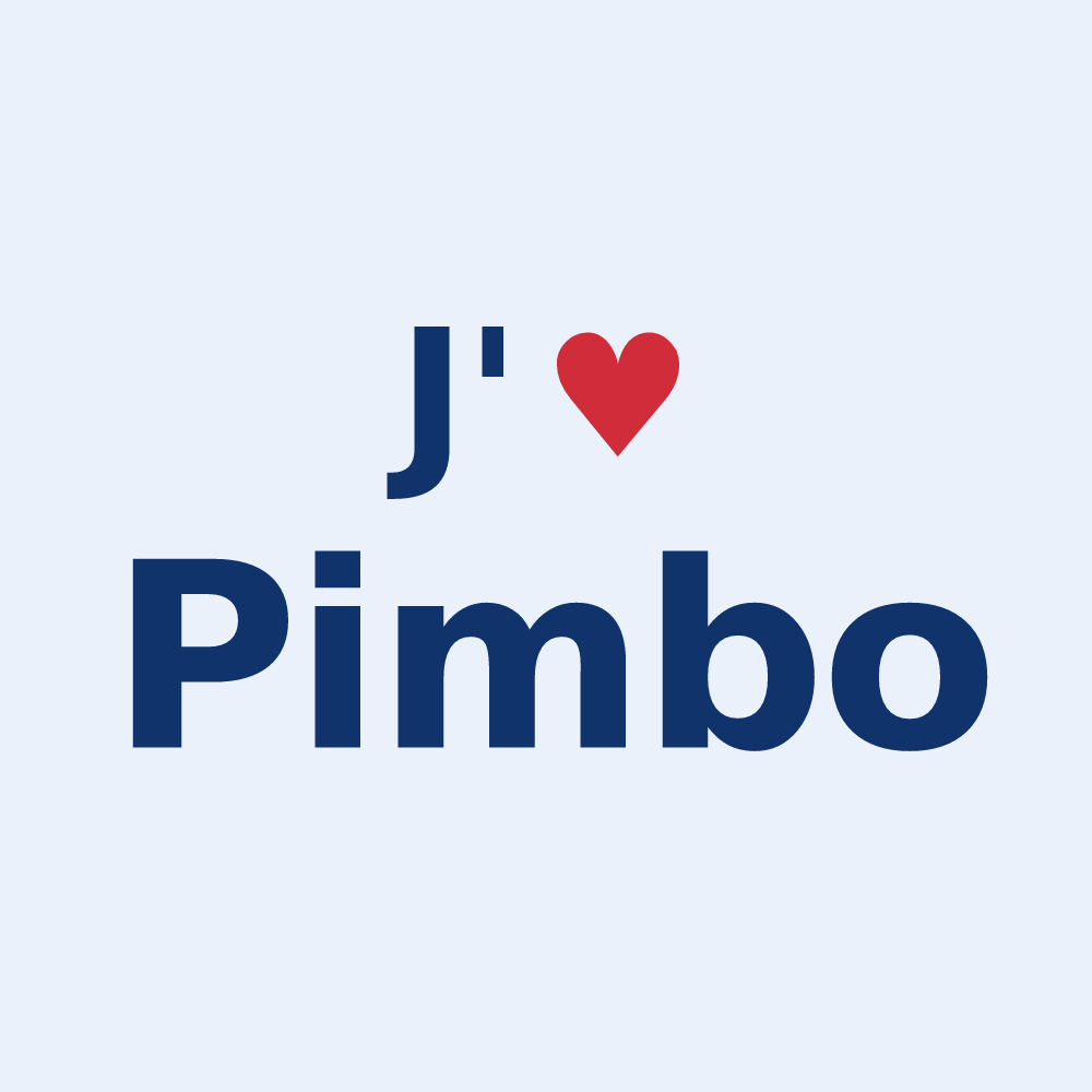 Sticker personnalisé Pimbo — design J'aime Pimbo