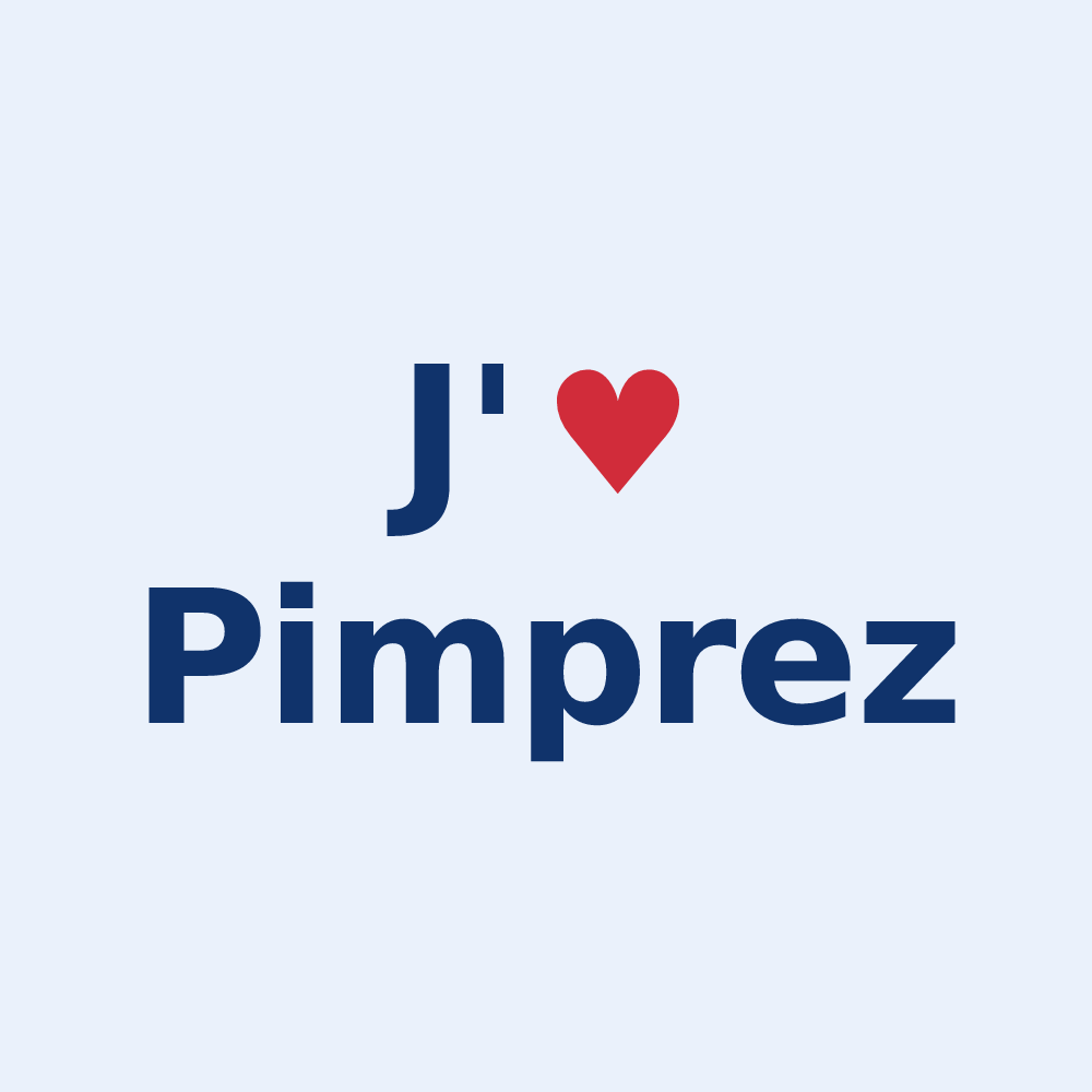 Sticker personnalisé Pimprez — design J'aime Pimprez
