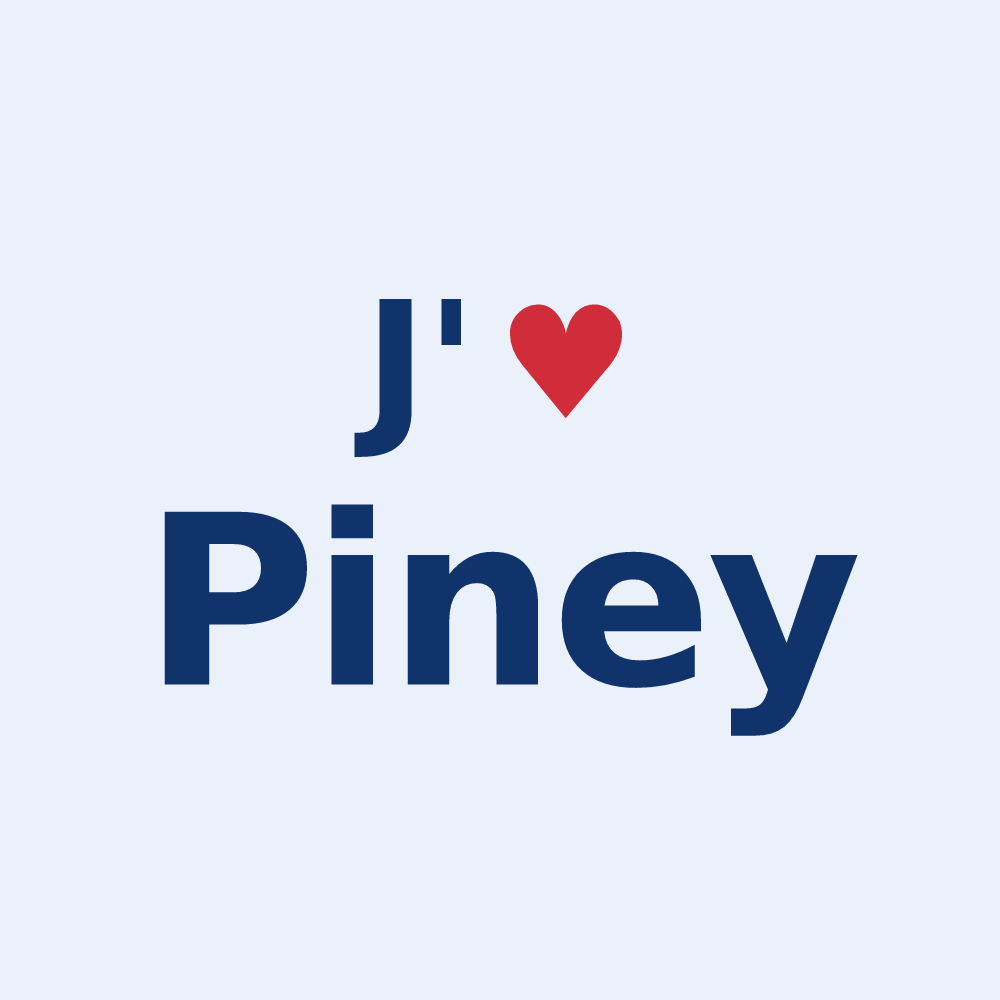 Sticker personnalisé Piney — design J'aime Piney