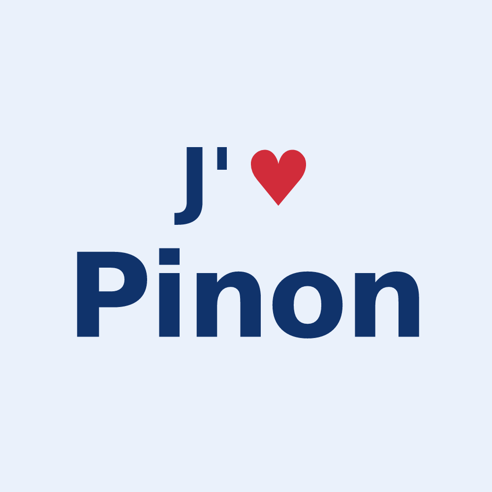 Sticker personnalisé Pinon — design J'aime Pinon