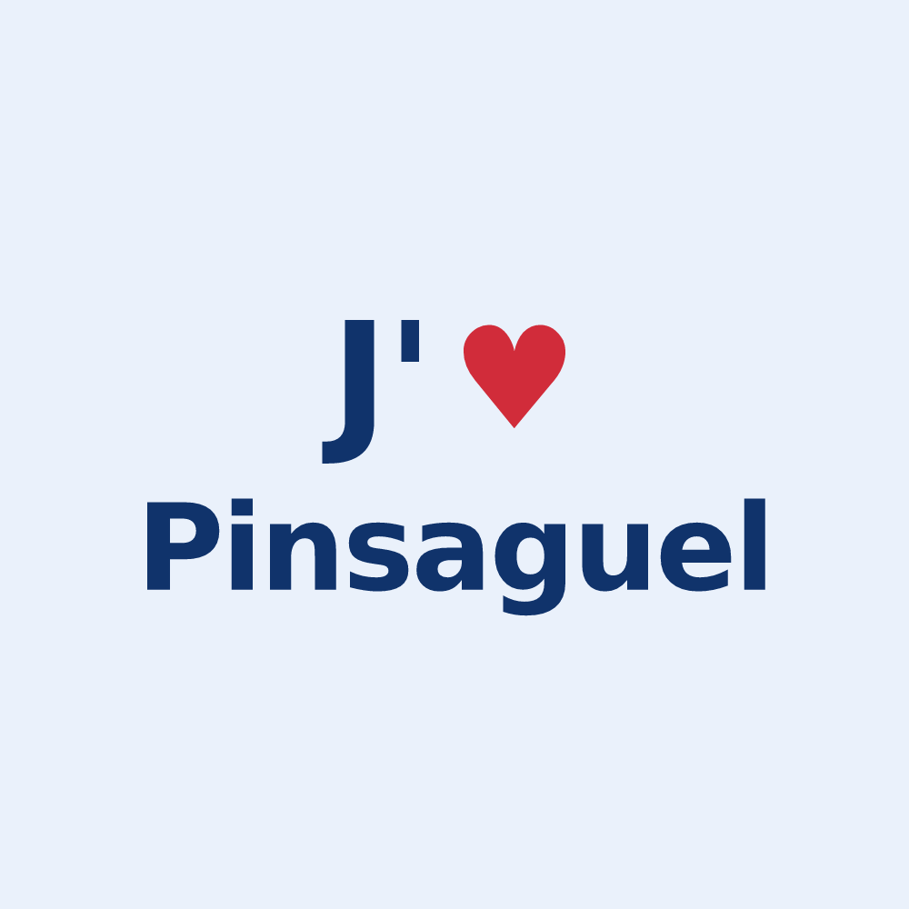 Sticker personnalisé Pinsaguel — design J'aime Pinsaguel