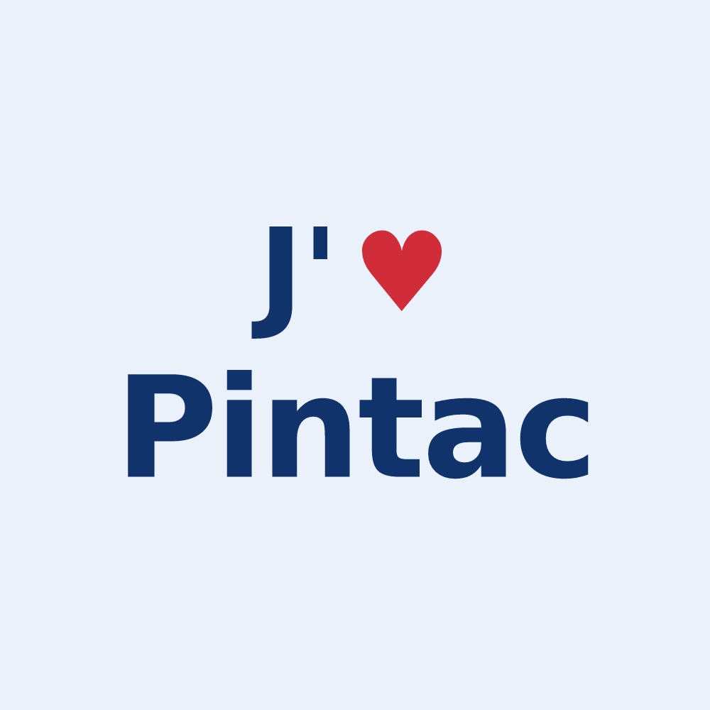 Sticker personnalisé Pintac — design J'aime Pintac