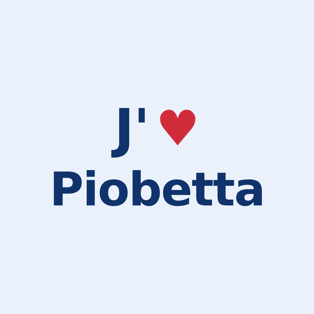 Sticker personnalisé Piobetta — design J'aime Piobetta