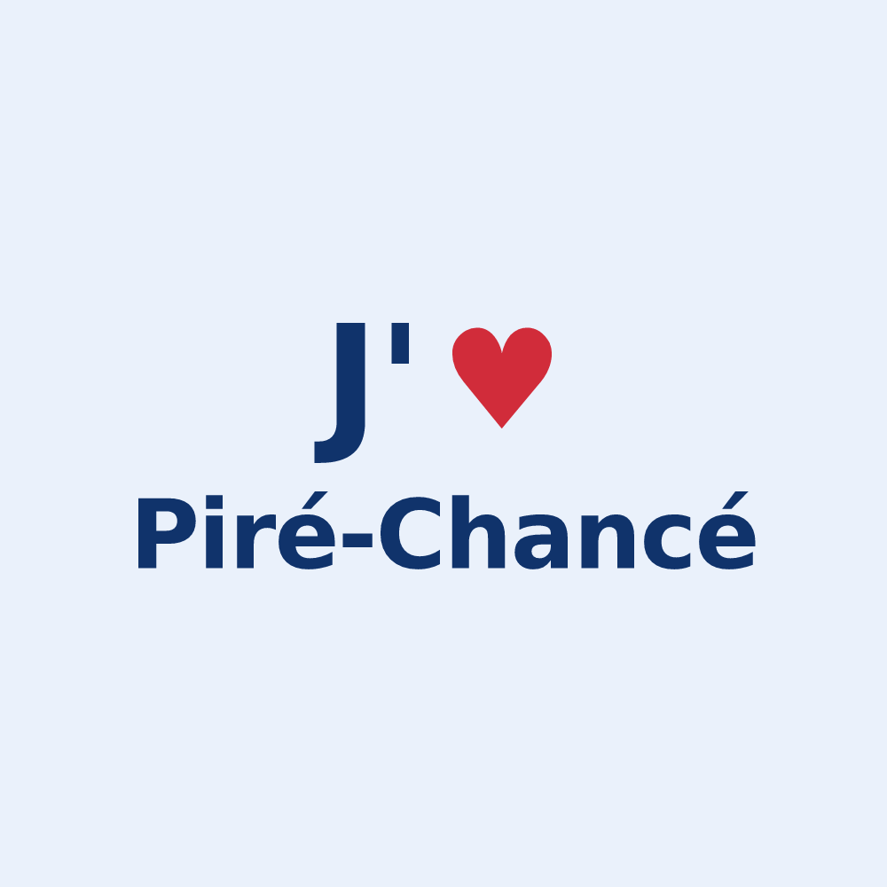 Sticker personnalisé Piré-Chancé — design J'aime Piré-Chancé