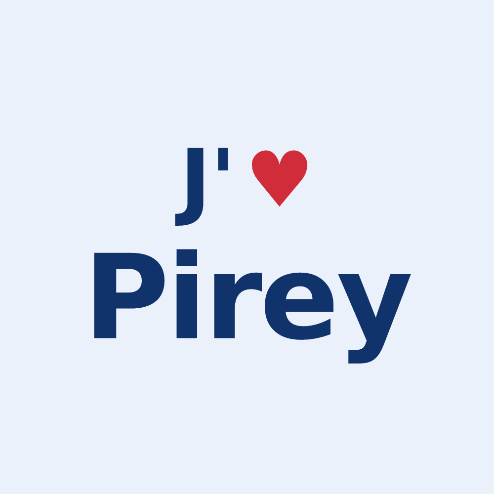 Sticker personnalisé Pirey — design J'aime Pirey