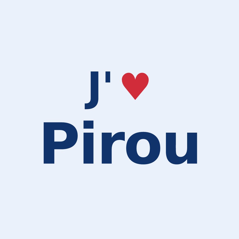 Sticker personnalisé Pirou — design J'aime Pirou