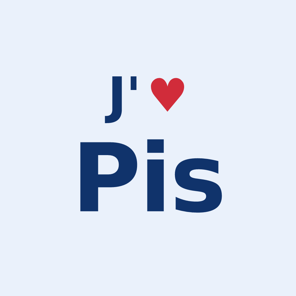 Sticker personnalisé Pis — design J'aime Pis