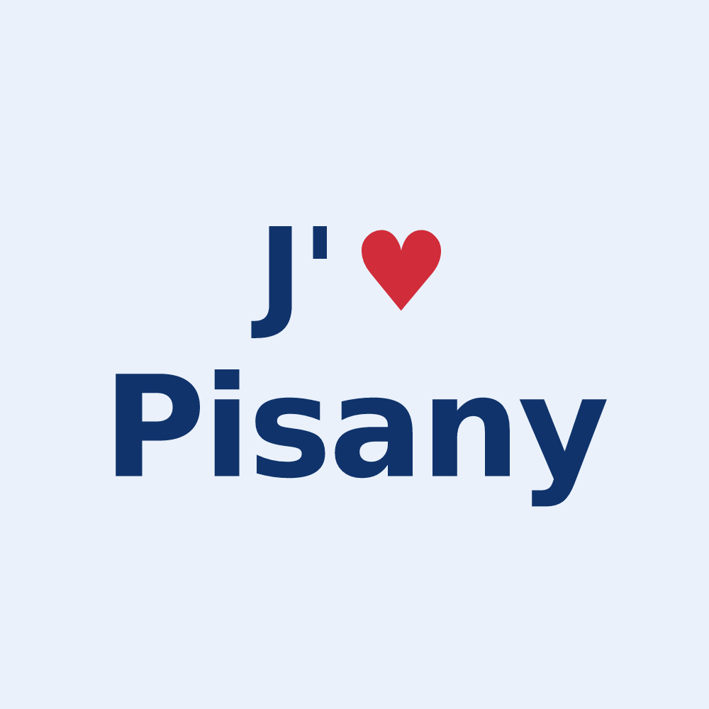 Sticker personnalisé Pisany — design J'aime Pisany