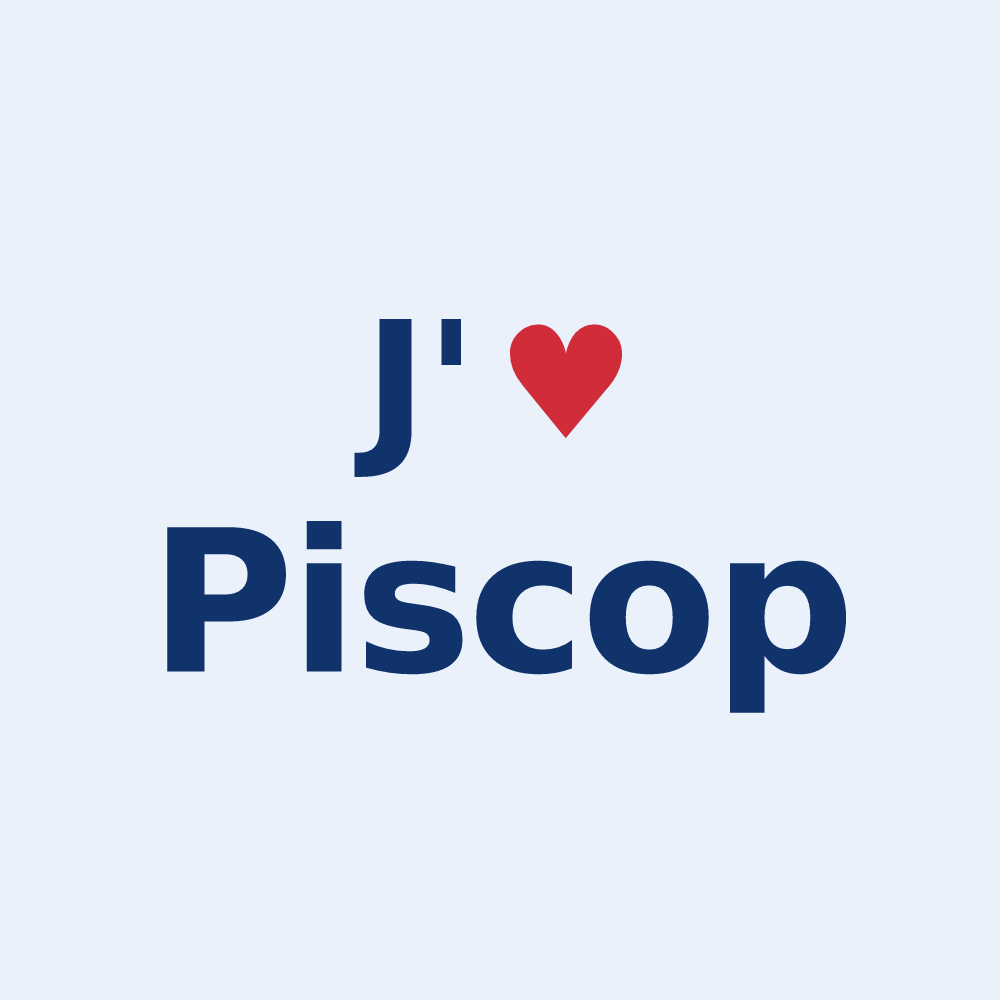 Sticker personnalisé Piscop — design J'aime Piscop