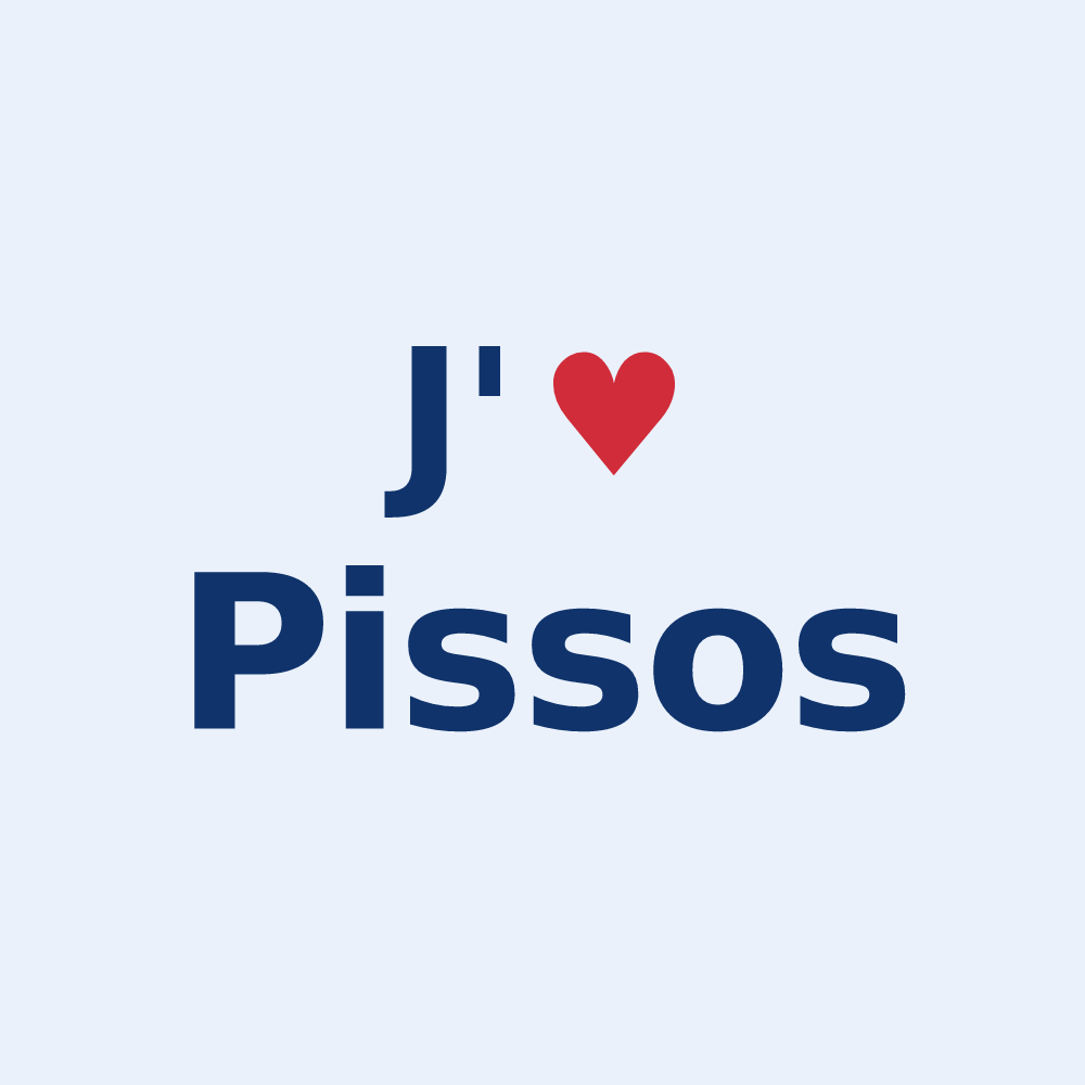 Sticker personnalisé Pissos — design J'aime Pissos