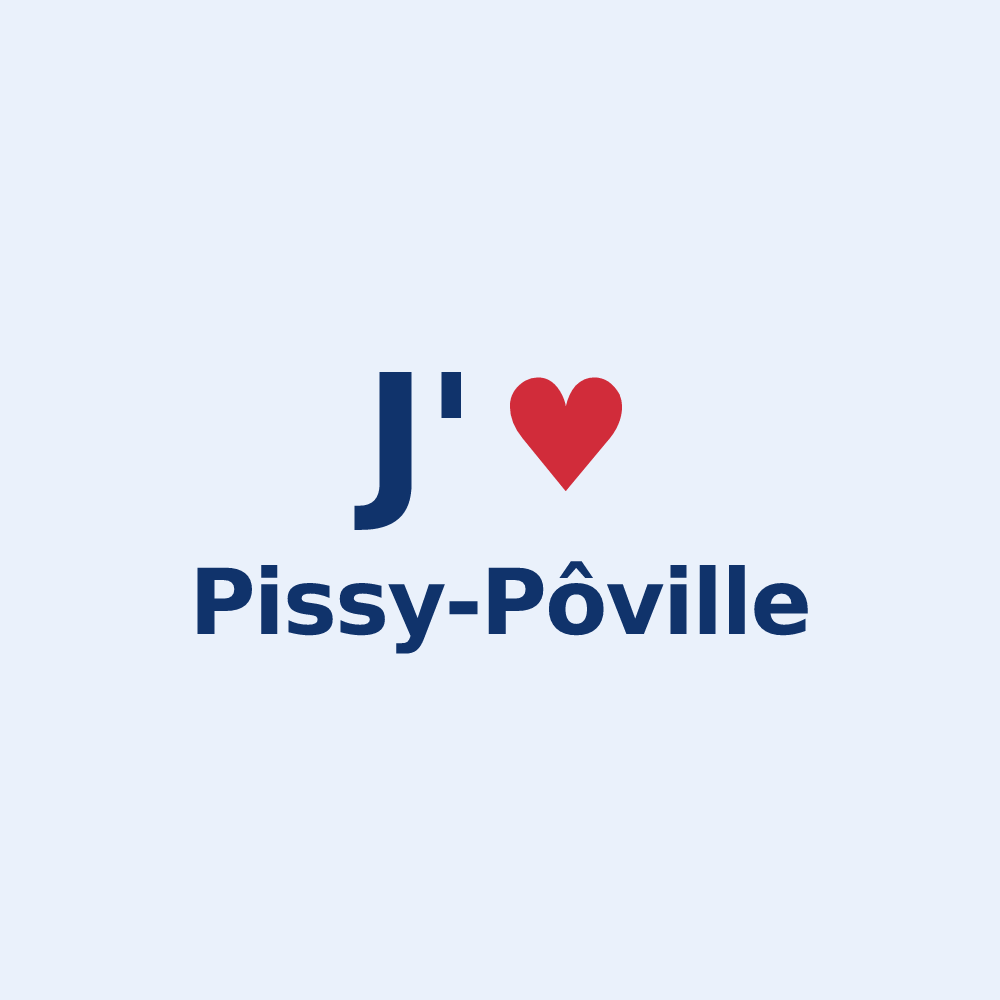 Sticker personnalisé Pissy-Pôville — design J'aime Pissy-Pôville